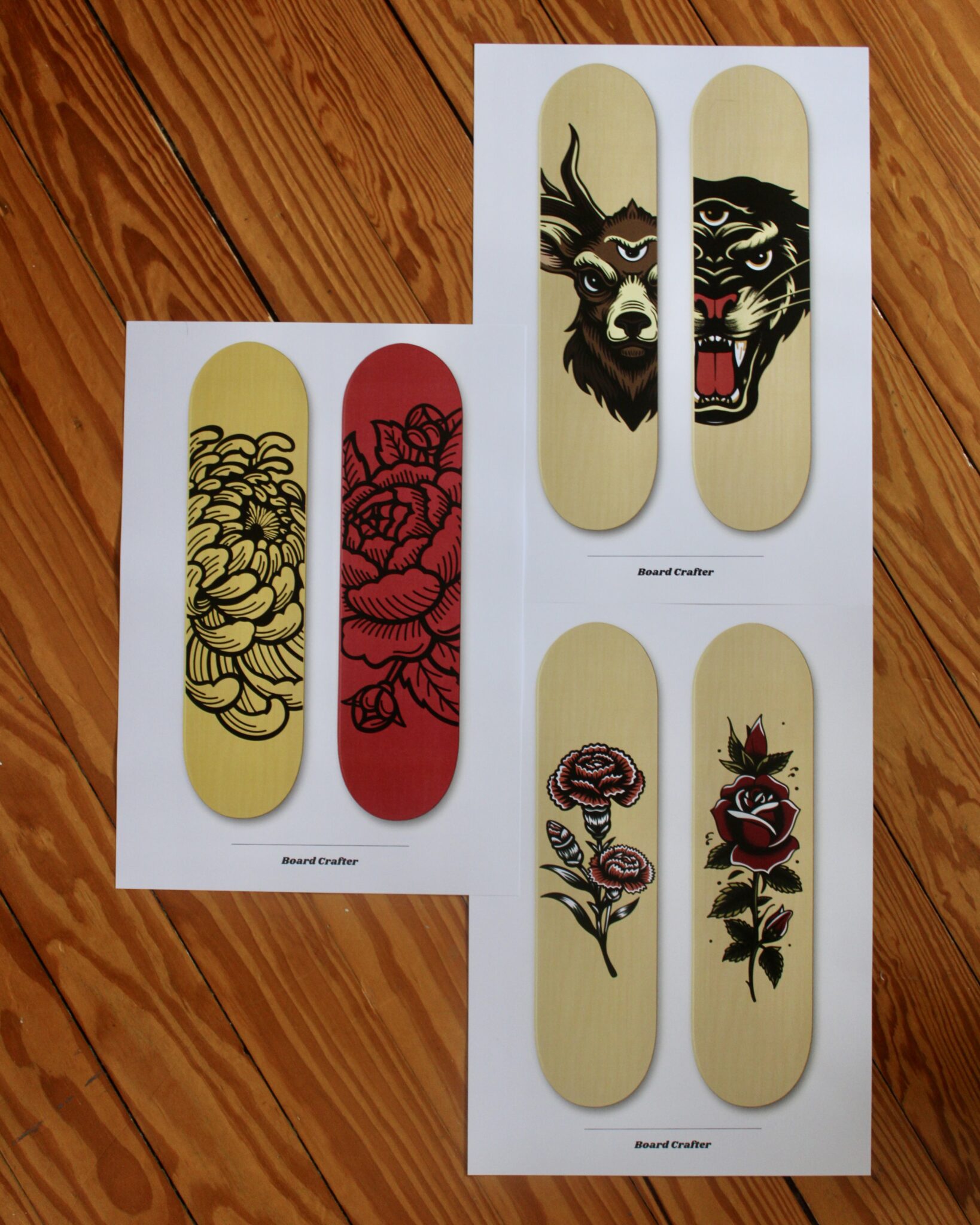 Print skateboard A3 avec deux planches de skate